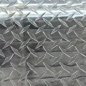 Feuille d'aluminium à bande de roulement en diamant